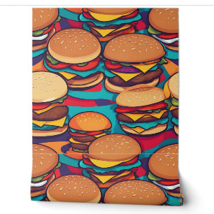 Kleurrijke Abstract Burger met Levendige Kleuren Behang