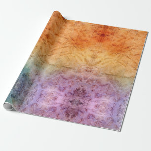 Kleurrijke Abstract Damast Alcoholinkt Aquarel Wr Cadeaupapier