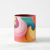 Kleurrijke Abstract Design Coffee Mok (Midden)