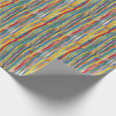 Kleurrijke Abstract: Digitale olieverflijnen Cadeaupapier (Hoek)