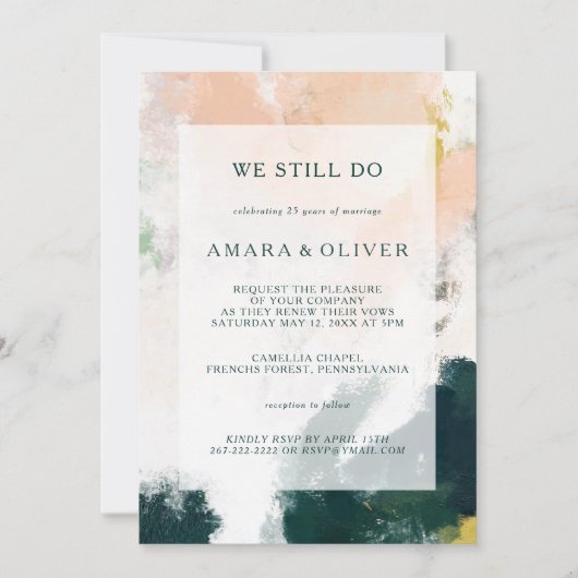 Kleurrijke Abstract doen we nog steeds gelofte ver Kaart (Voorkant)