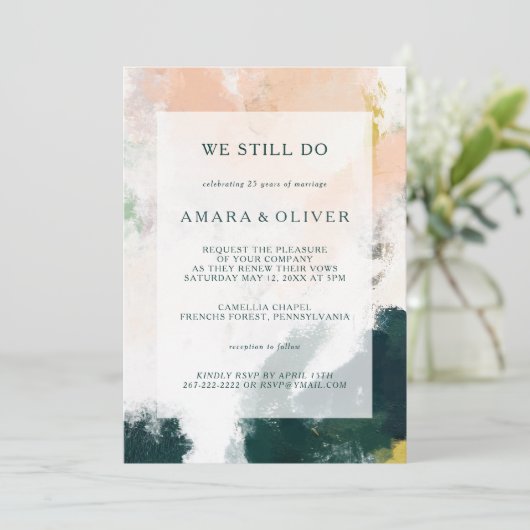 Kleurrijke Abstract doen we nog steeds gelofte ver Kaart (Staand voorkant)