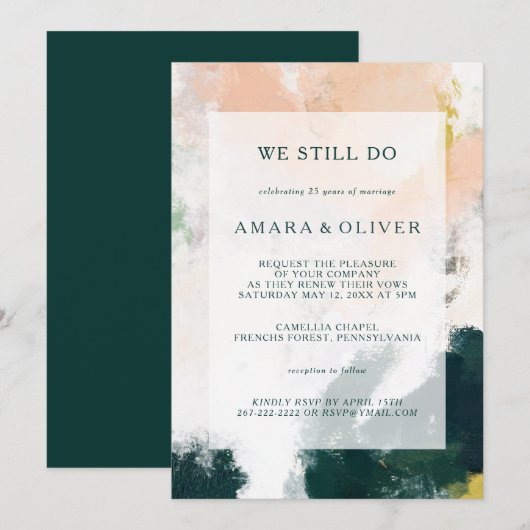 Kleurrijke Abstract doen we nog steeds gelofte ver Kaart (Voorkant / Achterkant)