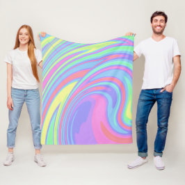 Kleurrijke Abstract Eenhoorn Fleece Deken