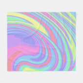 Kleurrijke Abstract Eenhoorn Fleece Deken (Voorkant (Horizontaal))