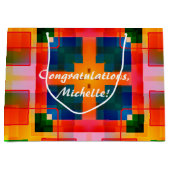 Kleurrijke Abstract Feestelijk Ontwerp Cadeautas (Voorkant)