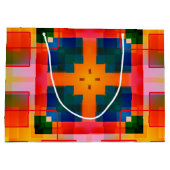 Kleurrijke Abstract Feestelijk Ontwerp Cadeautas (Achterkant)