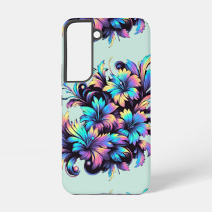 Kleurrijke Abstract Flowers Telefoonhoesje Samsung Galaxy Hoesje