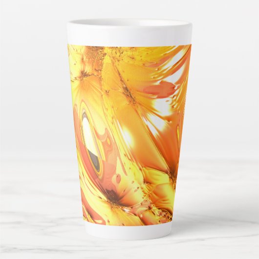 Kleurrijke Abstract -Fractal- Late Mok D001 (Voorkant)