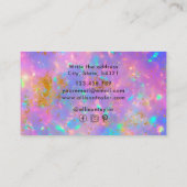 Kleurrijke Abstract Gouden Vuur Opaal Edelsteen To Visitekaartje (Achterkant)