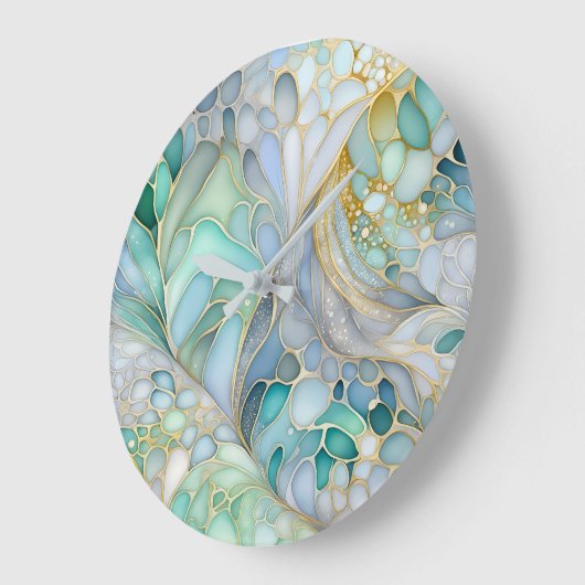 Kleurrijke Abstract Ink Art Wall Clock Grote Klok (Hoek)