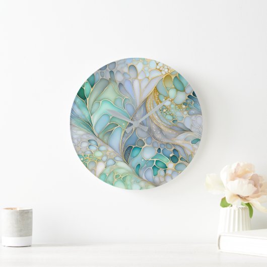 Kleurrijke Abstract Ink Art Wall Clock Grote Klok (Huis)