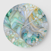 Kleurrijke Abstract Ink Art Wall Clock Grote Klok (Voorkant)