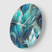 Kleurrijke Abstract Ink Art Wall Clock Grote Klok (Hoek)