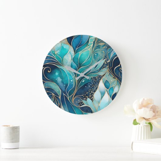 Kleurrijke Abstract Ink Art Wall Clock Grote Klok (Huis)