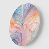Kleurrijke Abstract Ink Art Wall Clock Grote Klok (Hoek)