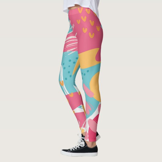 Kleurrijke Abstract Leggings (Links)
