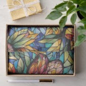 Kleurrijke Abstract Mozaïek Bloem en Bladeren Tissuepapier (Geschenk)