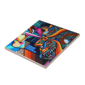  kleurrijke Abstract muurschildering van Beastman Tegeltje (Zijkant)