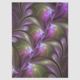 Kleurrijke Abstract Paarse Khaki Fractale Kunst Tissuepapier