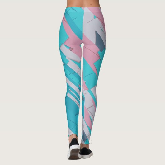 Kleurrijke Abstract Patroon All-over-Print Legging (Achterkant)