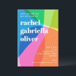 Kleurrijke Abstract Regenboog Foto Bat Mitzvah Fee Kaart<br><div class="desc">Deze moderne Bat Mitzvah uitnodiging heeft een opvallende kleurindeling en strakke typografie voor een frisse, zelfverzekerde viering. Het levendige palet zorgt voor een energieke maar gepolijste look die er leuk, eigentijds en leeftijdsadequaat uitziet. Ideaal voor families die op zoek zijn naar een modern Joods vieringsontwerp dat eruit springt en toch...</div>