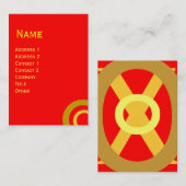 KLEURRIJKE ABSTRACT ROOD GELE CIRKELS VISITEKAARTJE (Voorkant / Achterkant)