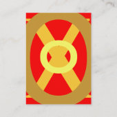 KLEURRIJKE ABSTRACT ROOD GELE CIRKELS VISITEKAARTJE (Achterkant)