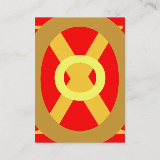 KLEURRIJKE ABSTRACT ROOD GELE CIRKELS VISITEKAARTJE (Achterkant)