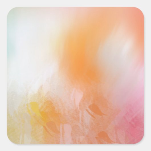 Kleurrijke Abstract Sjabloon Roze Rood Geel Blauw Vierkante Sticker (Voorkant)