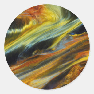 Kleurrijke abstract van Pietersite Ronde Sticker