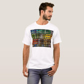 Kleurrijke Abstract Weefsel T-shirt (Voorkant volledig)