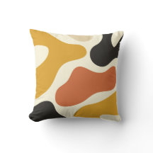 kleurrijke Abstract Zwart En mosterd oranje