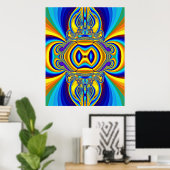 Kleurrijke Abstracte Achtergrond-14334 Poster (Thuiskantoor)