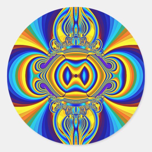 Kleurrijke Abstracte Achtergrond-14334 Ronde Sticker (Voorkant)