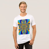 Kleurrijke Abstracte Achtergrond-14334 Tri-Blend Shirt (Voorkant volledig)
