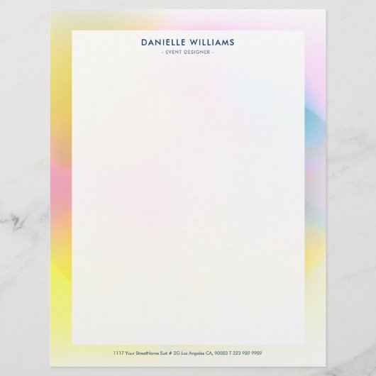 Kleurrijke abstracte achtergrond briefhoofd (Voorkant)