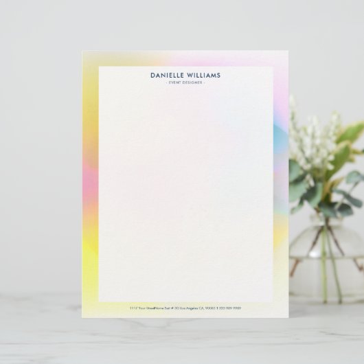 Kleurrijke abstracte achtergrond briefhoofd (Staand voorkant)