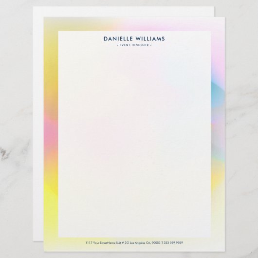 Kleurrijke abstracte achtergrond briefhoofd (Voorkant / Achterkant)