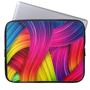 kleurrijke abstracte achtergrond, kleur, abstract laptop sleeve