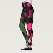 Kleurrijke abstracte achtergrond leggings (Links)