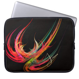 Kleurrijke Abstracte Achtergrond met Naam Laptop Sleeve