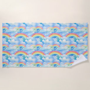 Kleurrijke Abstracte achtergrond met regenbogen Strandlaken