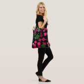 Kleurrijke abstracte achtergrond tote bag (Op model)