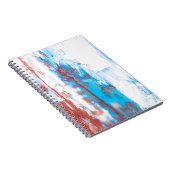 Kleurrijke abstracte achtergrond van de penseelstr notitieboek (Rechterzijde)