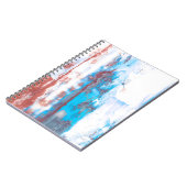 Kleurrijke abstracte achtergrond van de penseelstr notitieboek (Linkerzijde)