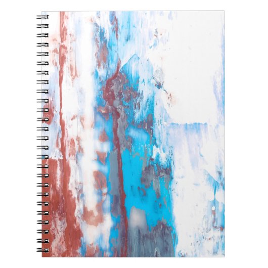 Kleurrijke abstracte achtergrond van de penseelstr notitieboek (Voorkant)