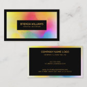 Kleurrijke abstracte achtergrond zwart lijst visitekaartje (Voorkant / Achterkant)