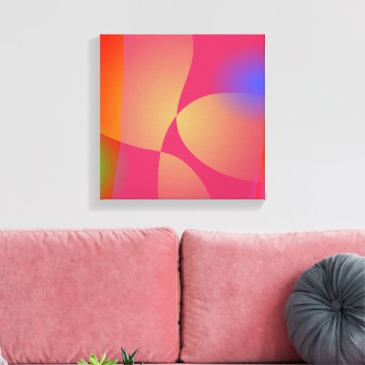 Kleurrijke Abstracte achtergronden met cirkels, li Canvas Afdruk (Insitu (Woonkamer))