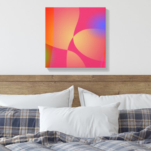 Kleurrijke Abstracte achtergronden met cirkels, li Canvas Afdruk (Insitu (Slaapkamer))